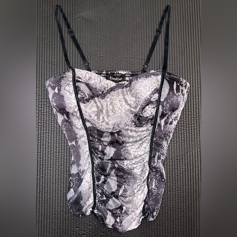 Bebe - Ruched Corset Top, Size XXS